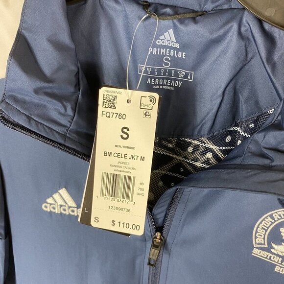 Adidas Boston Marathon Jacket 2020 FQ7760 Mens Sz Small‎ Colorblock Full Zip NWT - Picture 2 of 10
